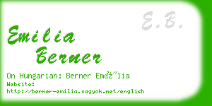 emilia berner business card
